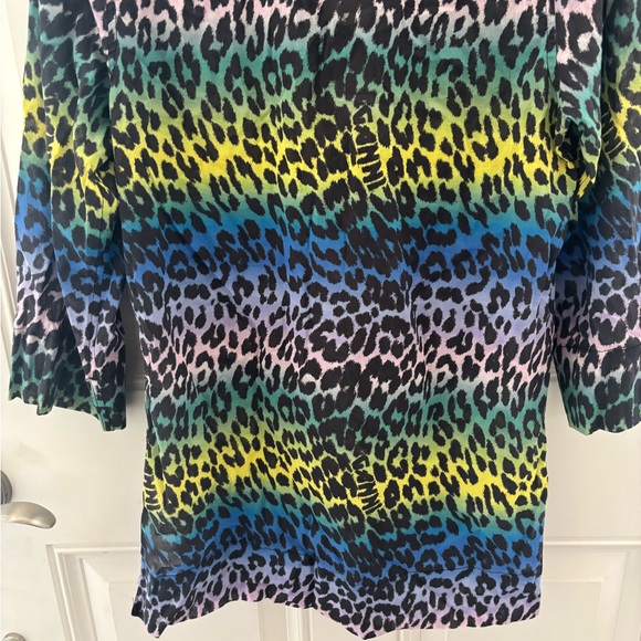 Ganni Tie Front Leopard Print Blouse Size 38 - Picture 8 of 10